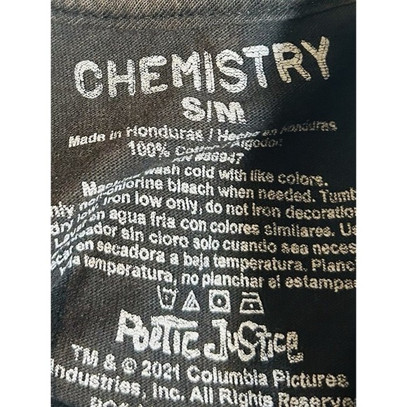 Tupac Shakur Poetic Justice Graphic Tee Womens Sz Small/Medium Faded Black - Picture 10 of 12